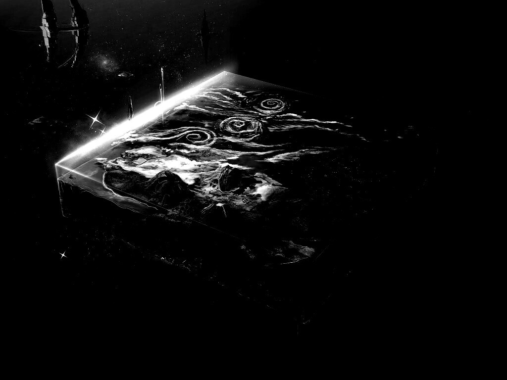 Кубическая земля в вакууме обои