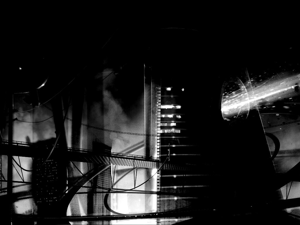 Выброс в городе будущего обои