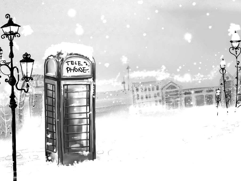 Лондонская телефонная будка обои