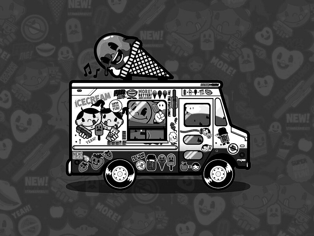 Фургончик мороженщика обои