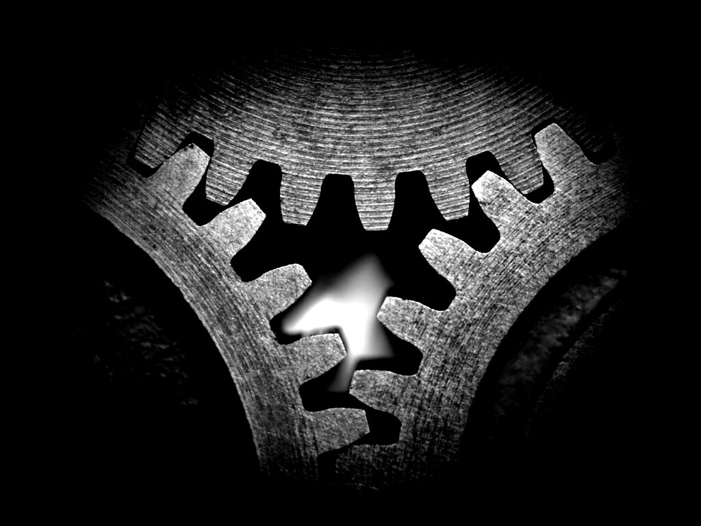 Три сцепленных шестерни обои