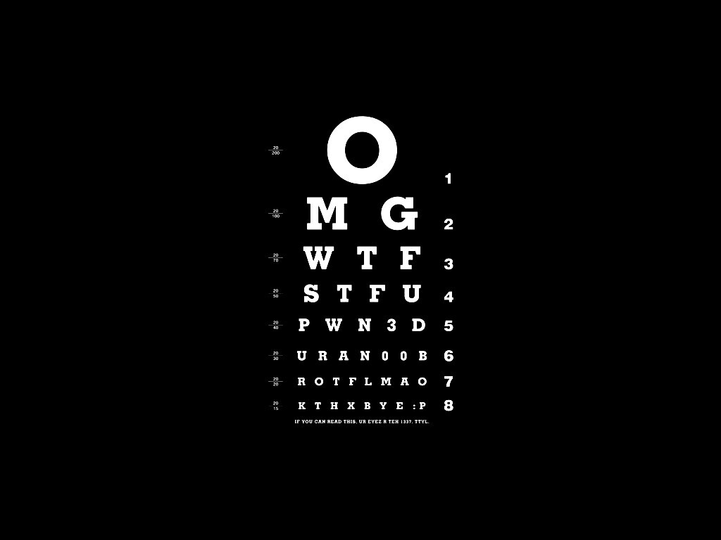 Таблица для проверки зрения обои