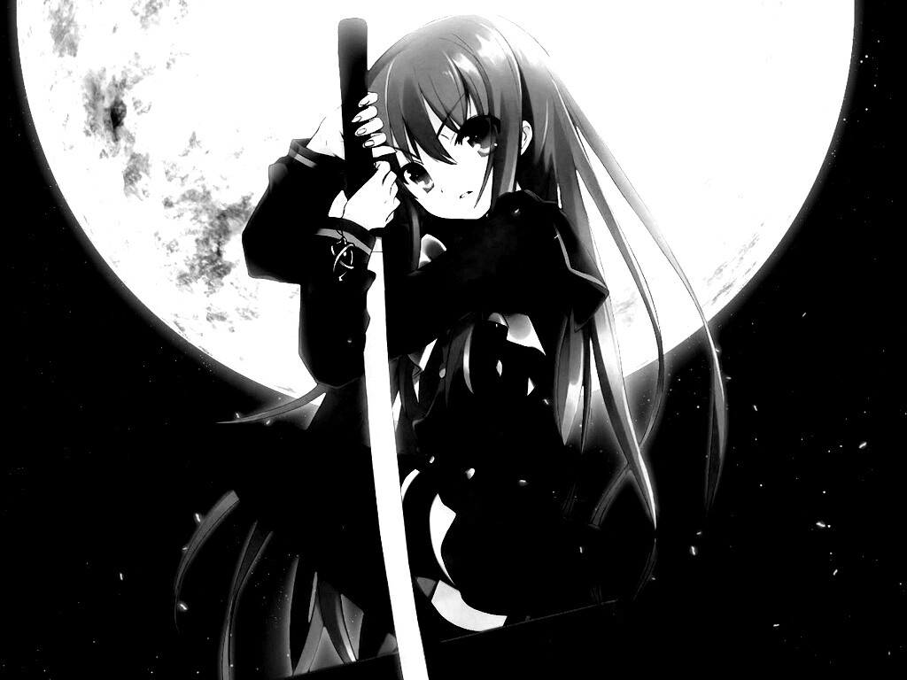 Девочка с катаной обои