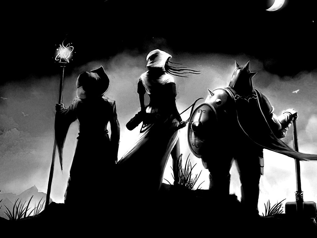 Воин, лучник и маг обои