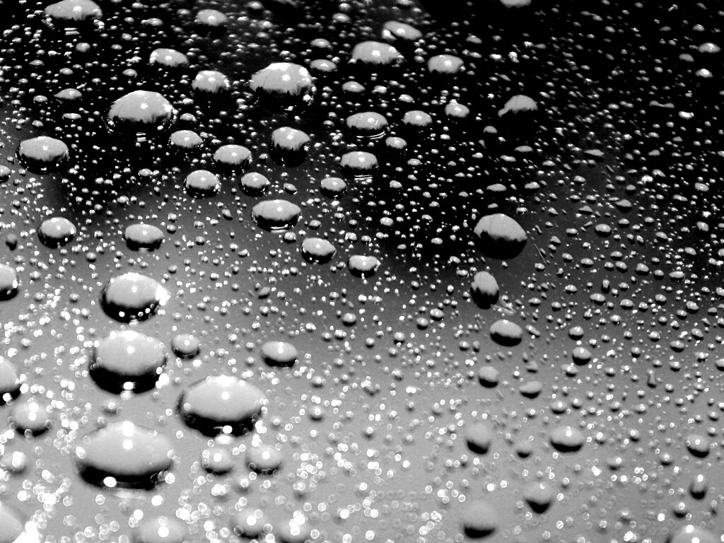 Капли воды на поверхности стекла обои