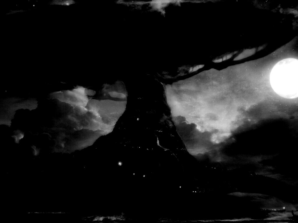 Дерево-город обои