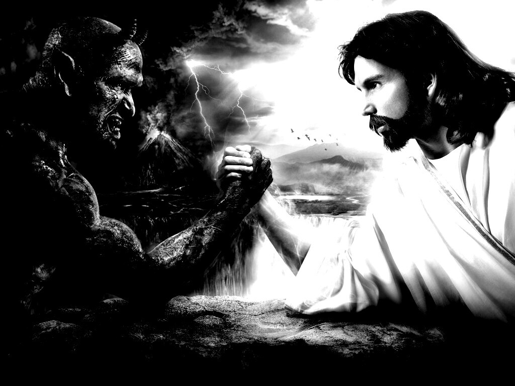 Дьявол против Бога обои