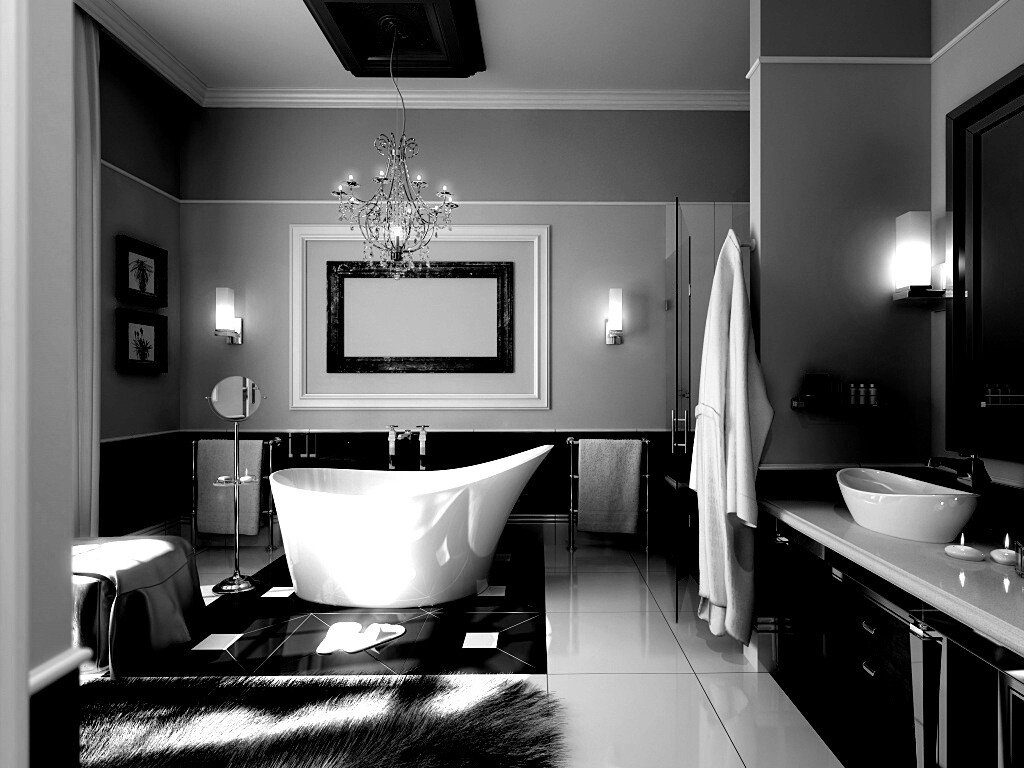 Современная ванна обои