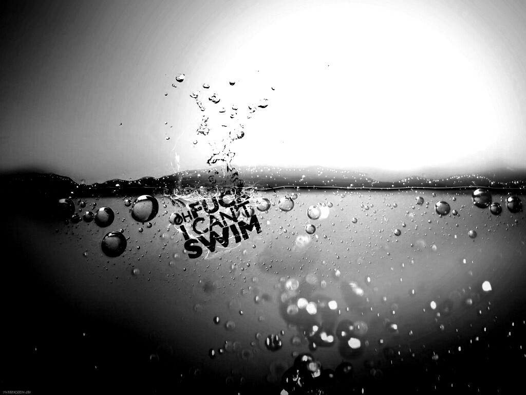 О чёрт, я не умею плавать! обои