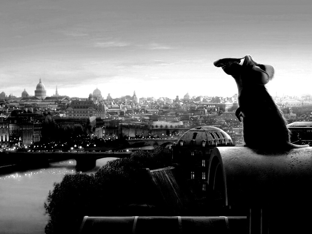 Рататуй на фоне Парижа обои