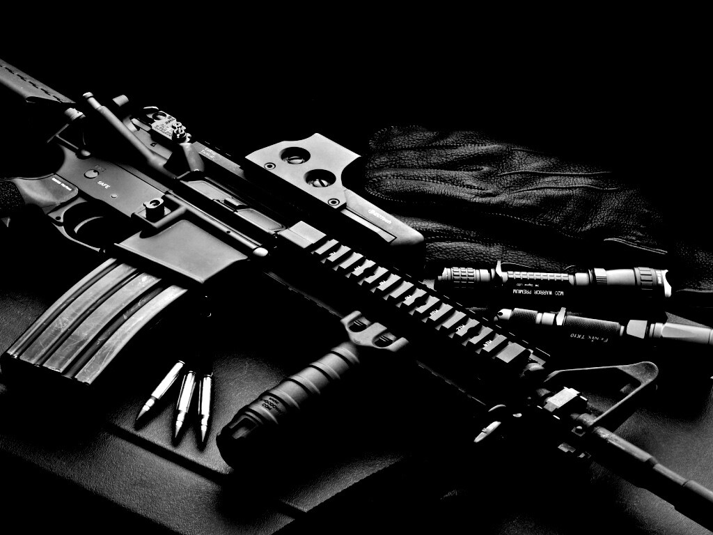 Черный автомат обои