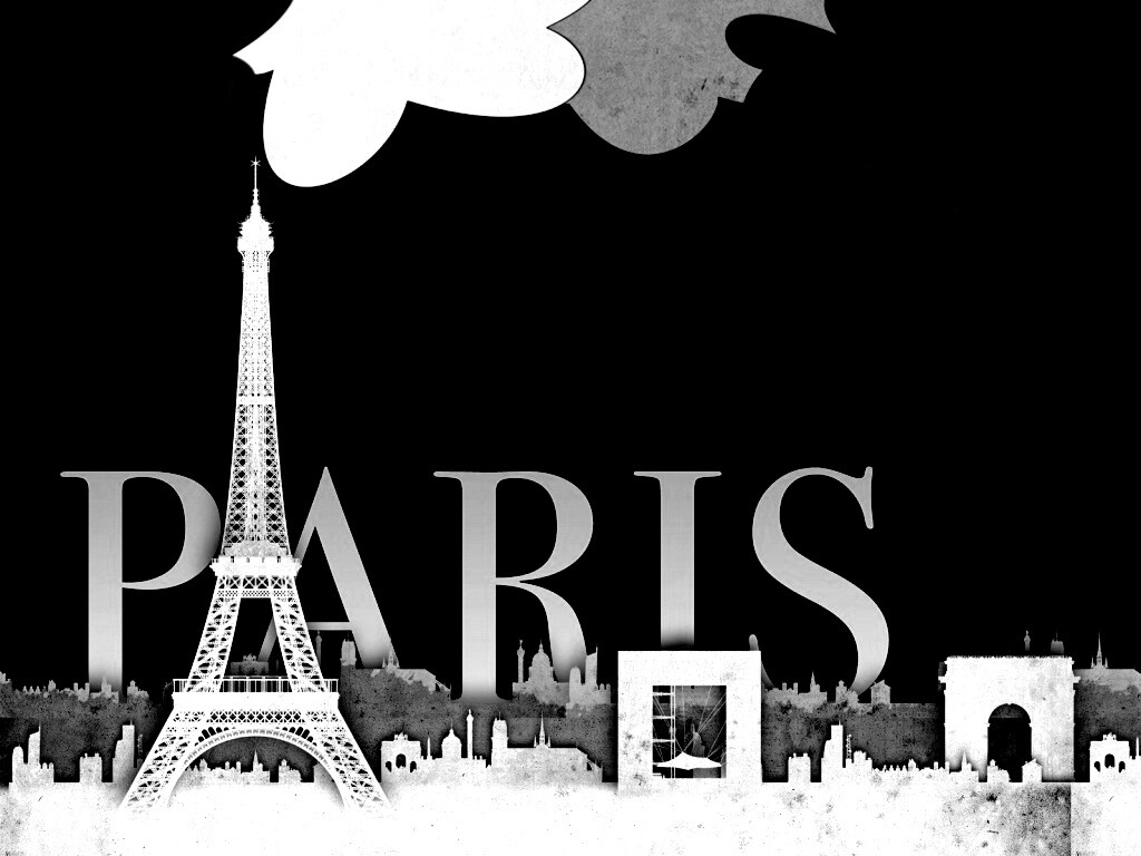 Париж в стиле декупажа обои