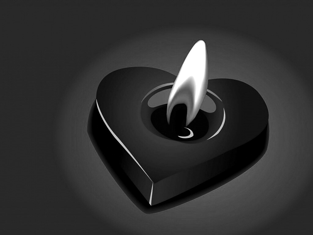 Свеча для Дня всех влюбленных обои