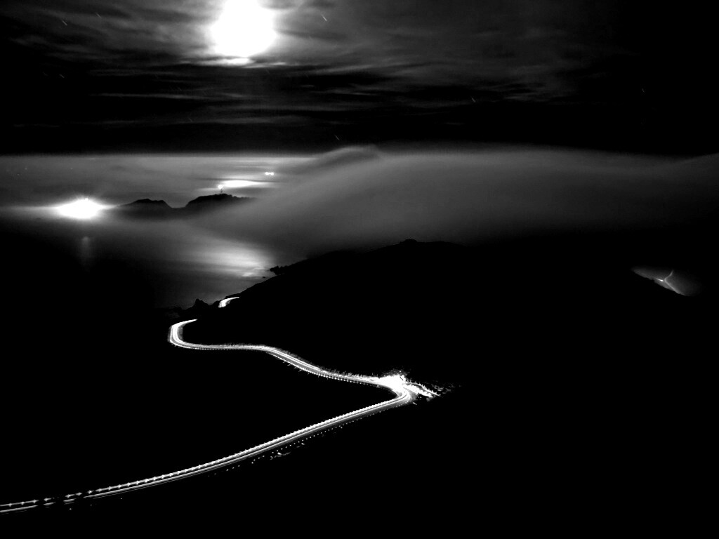 Ночное шоссе обои