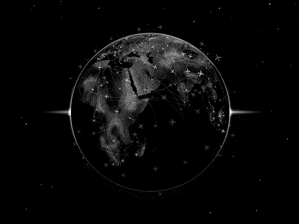 Маршруты самолетов обои