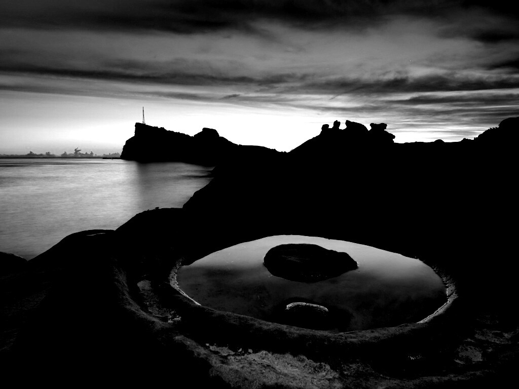 Закат на побережье обои