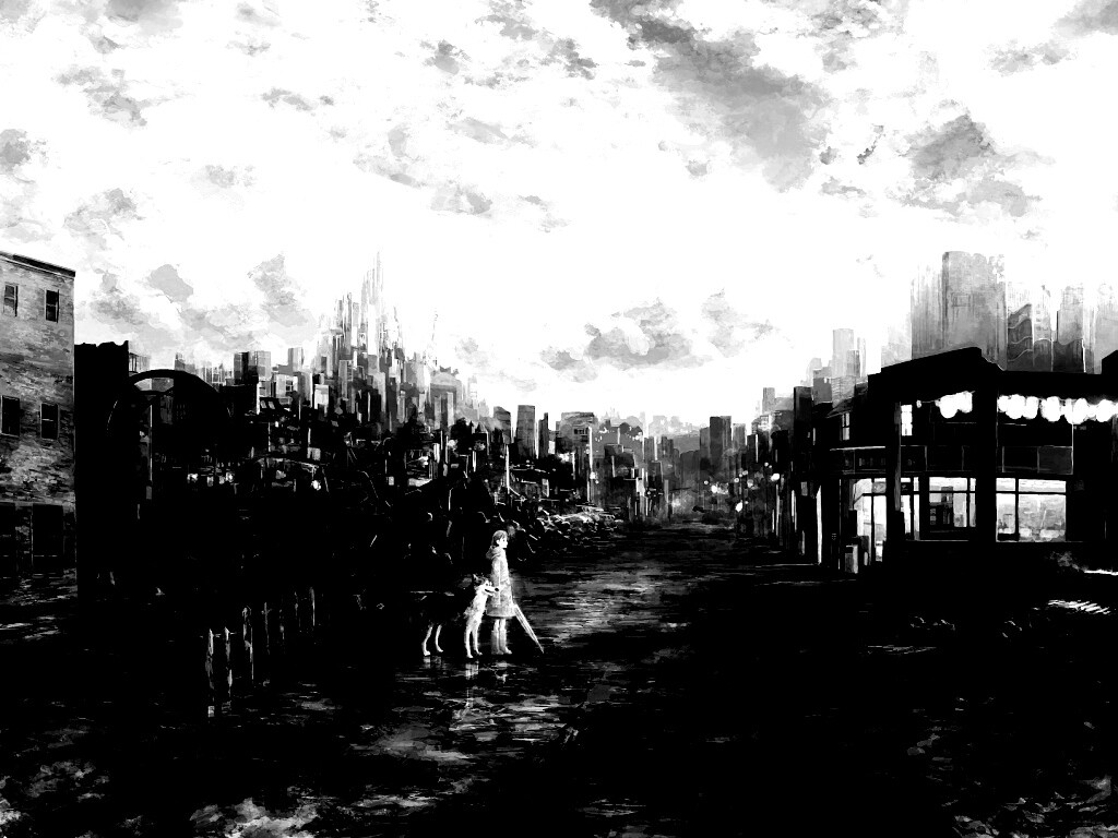 Девушка с собакой обои