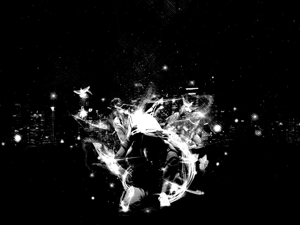 Фристайл арт с танцующей девушкой обои