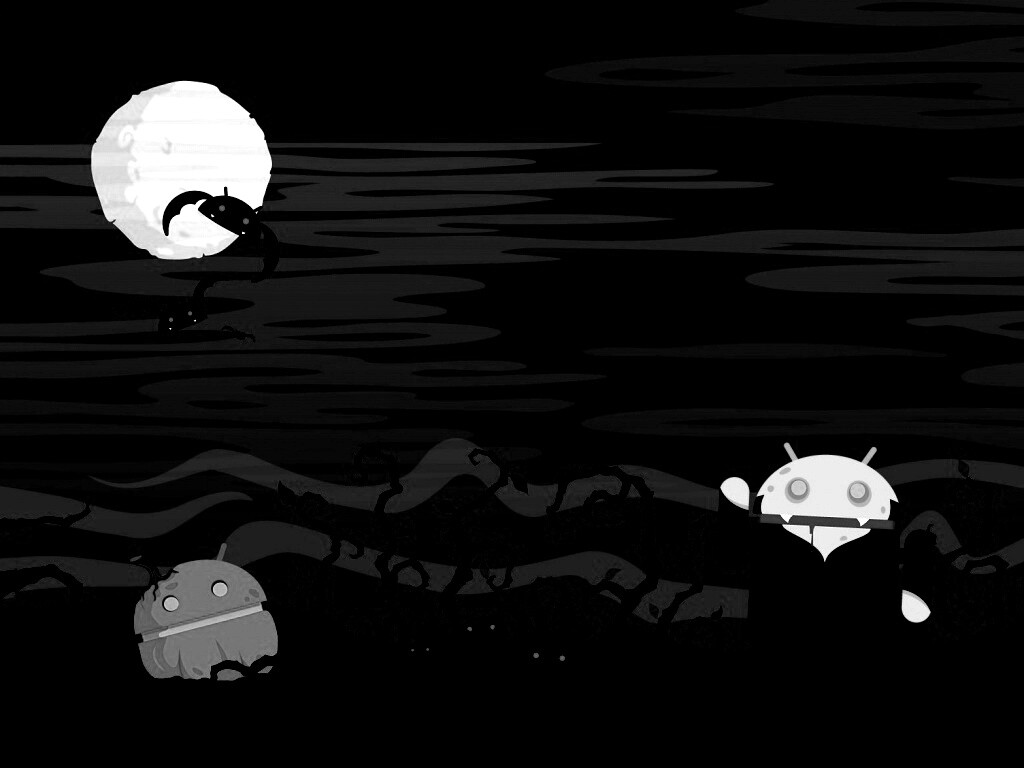 Хэллоуин в стиле Google Android обои