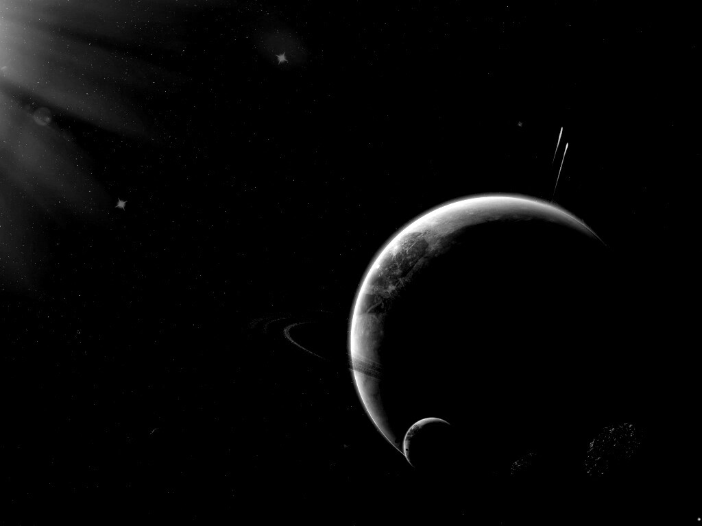 Пояс астероидов вблизи планеты обои