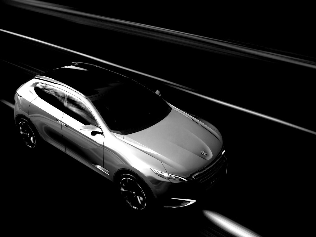 Концепт пежо на трассе обои