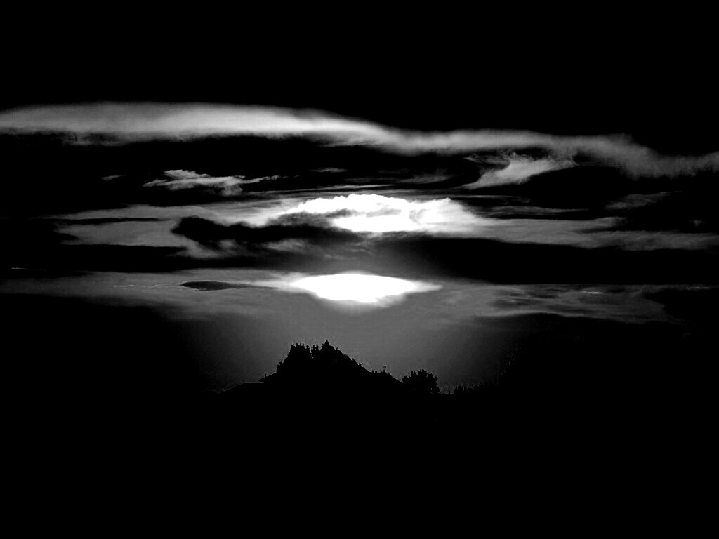 Оранжевый закат обои