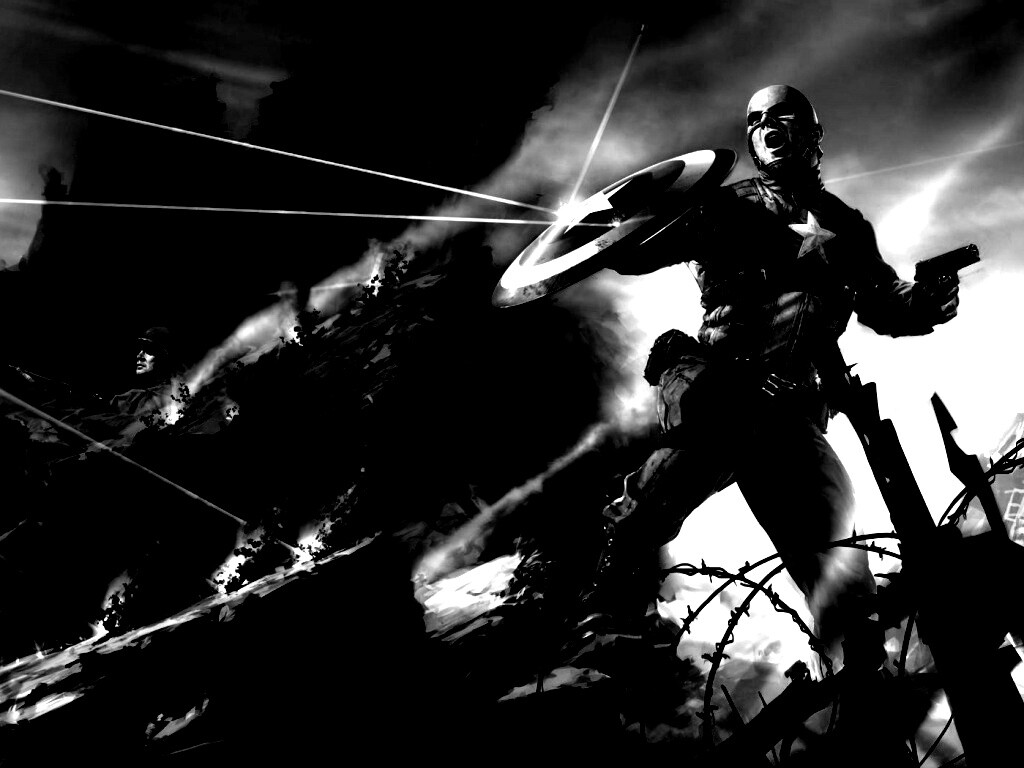 Капитан Америка на баррикадах обои