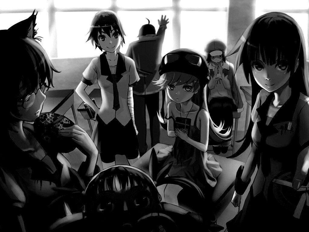 Девушки из Bakemonogatari обои