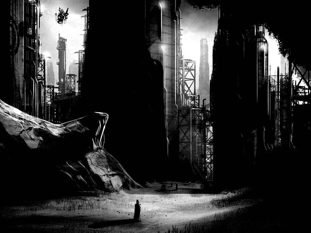 Технократический город обои