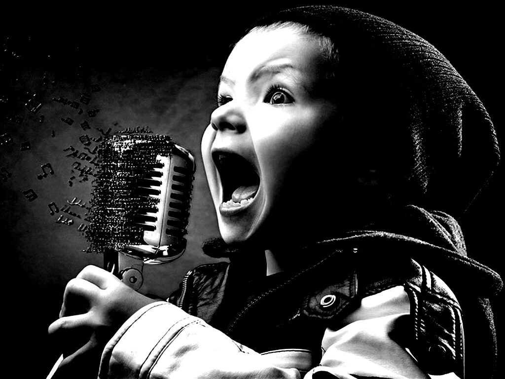 Экспрессивный певец обои