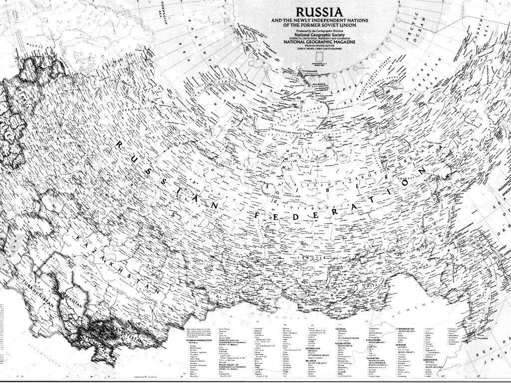 Карта России обои