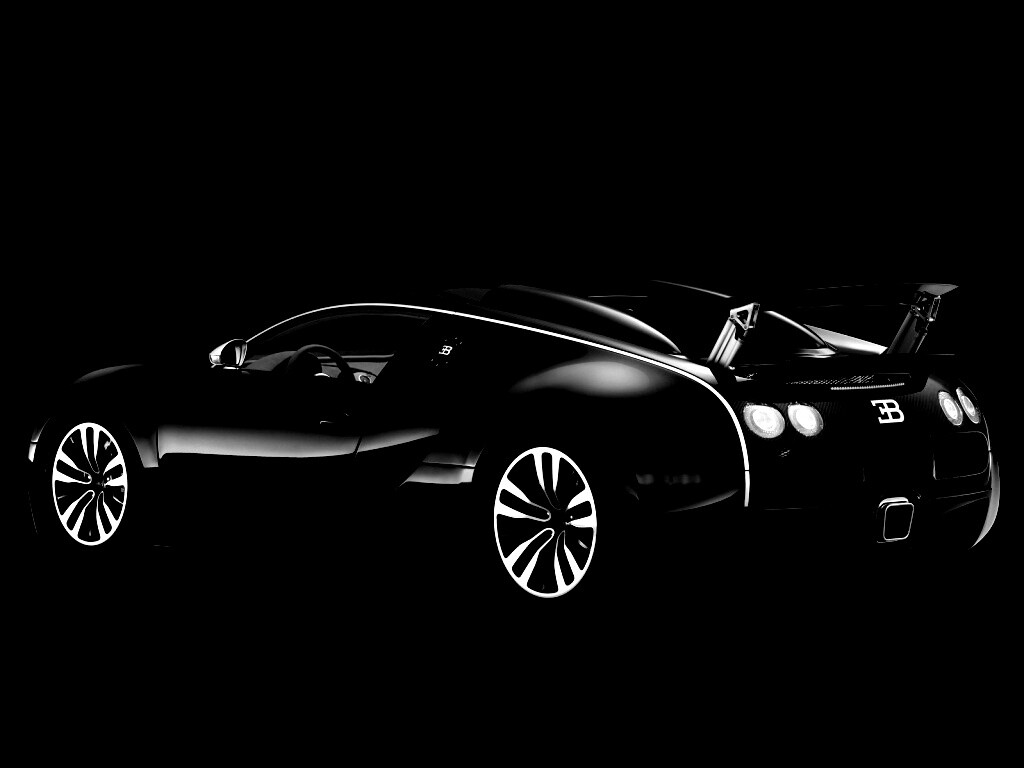 Черный спорткар обои