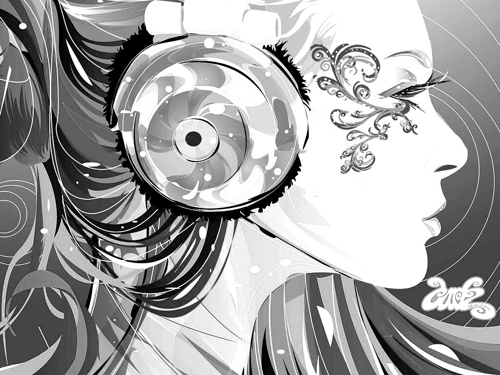 Стильная абстрактная девушка обои