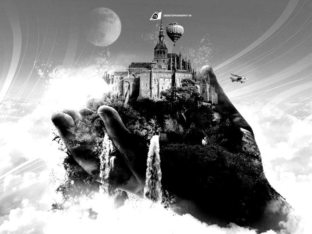 Замок в руке обои