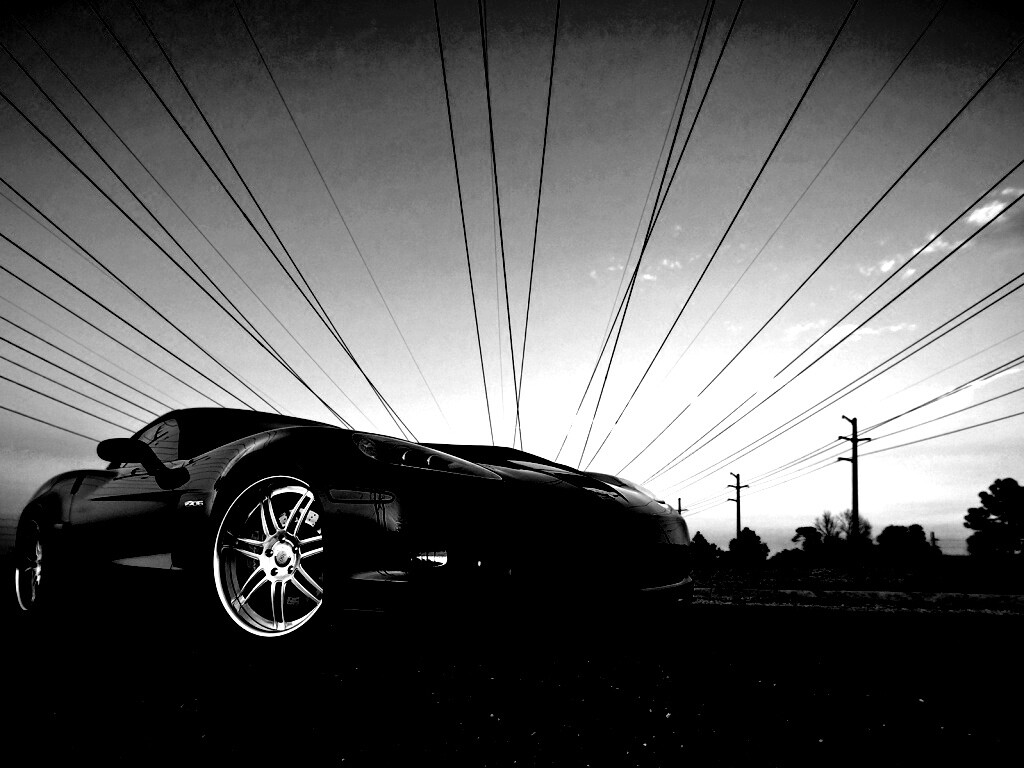 Чёрное авто обои