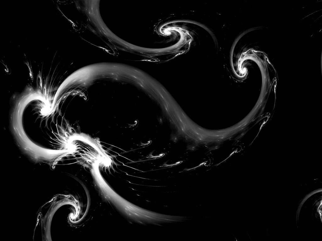 Спиральные абстрактные фракталы зеленого цвета обои