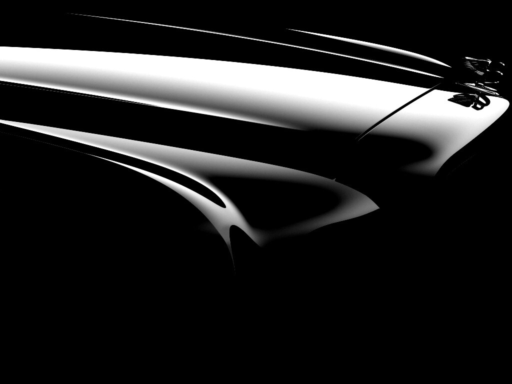 Капот чёрного авто обои