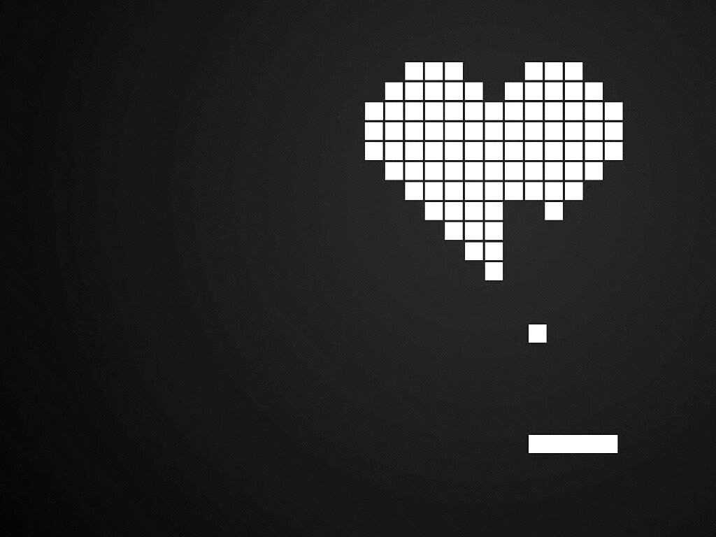 Уровень в виде сердца обои