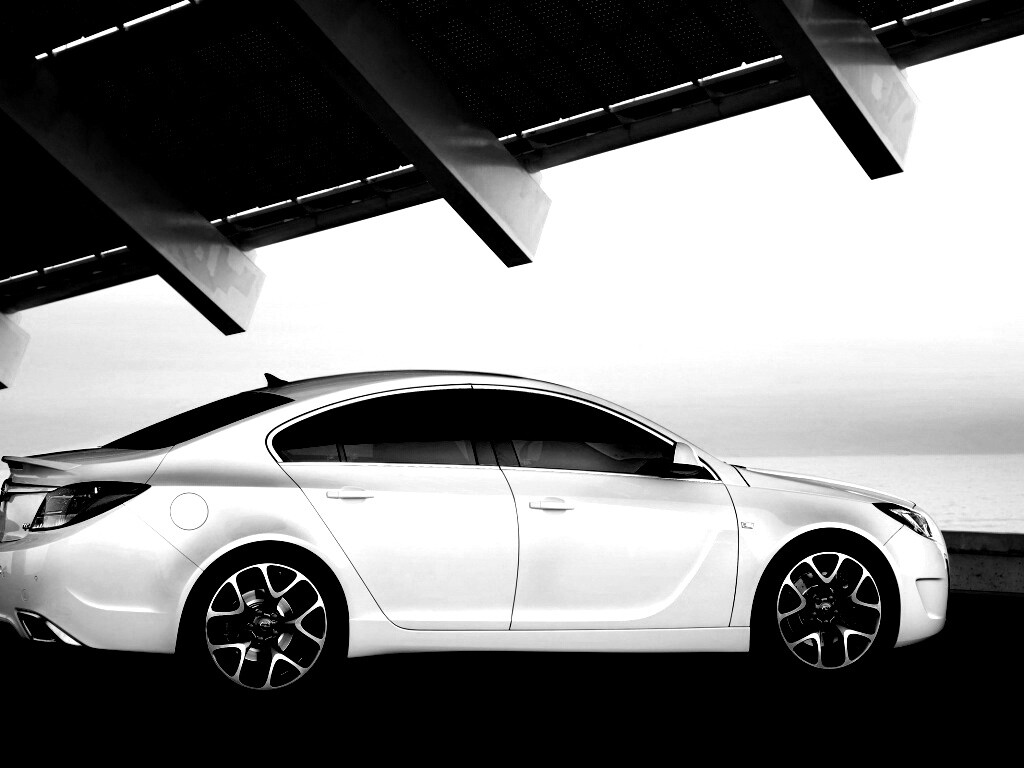 Белый седан под крышей обои