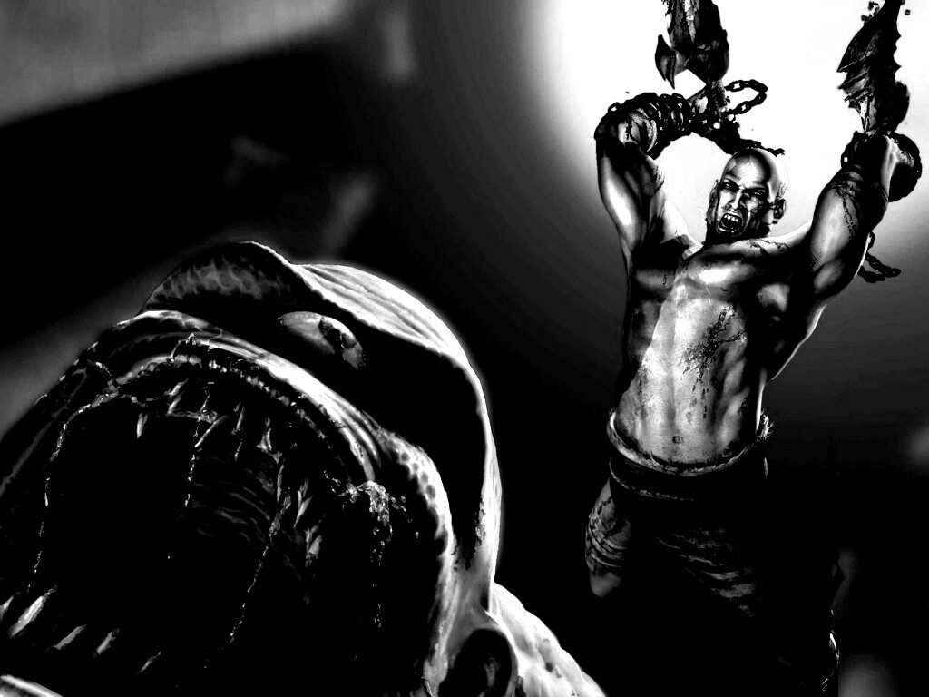 Кратос против монстра обои