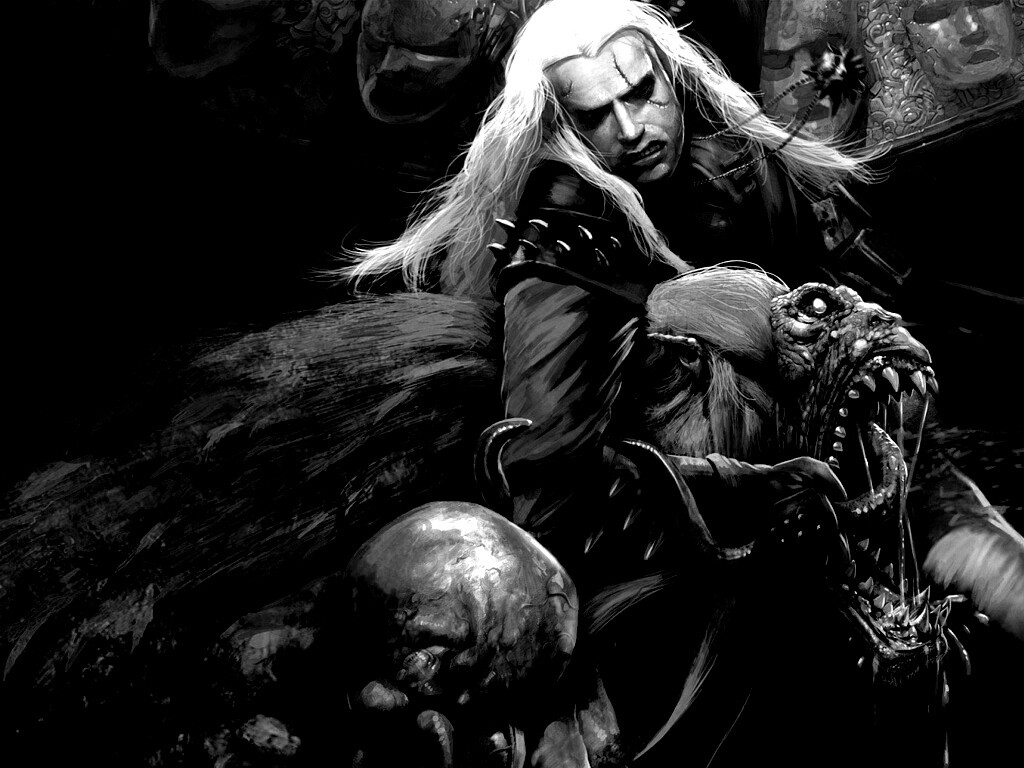 Ведьмак и монстр обои