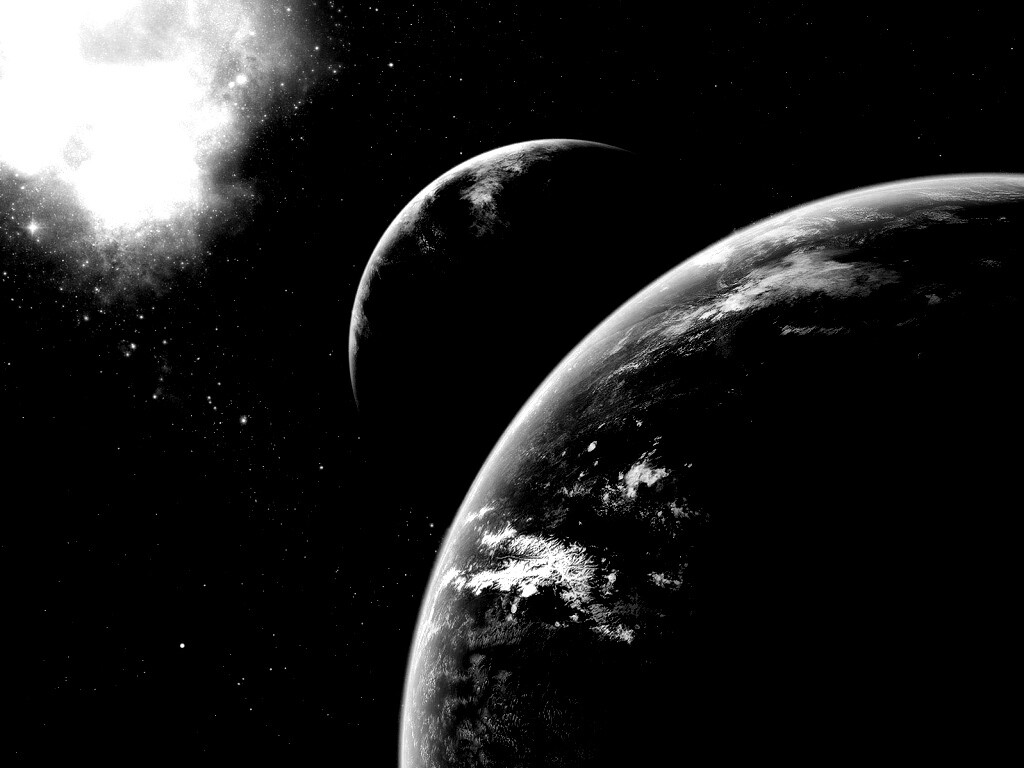Две планеты в космосе обои
