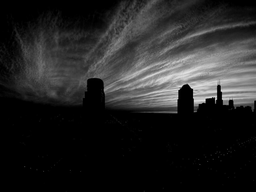 Сумерки в городе обои