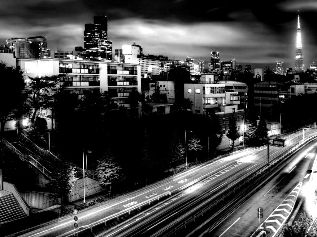 Светящийся город обои