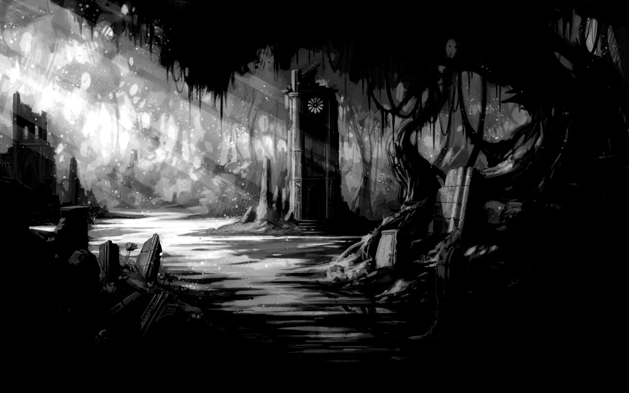 Руины эльфийского города обои