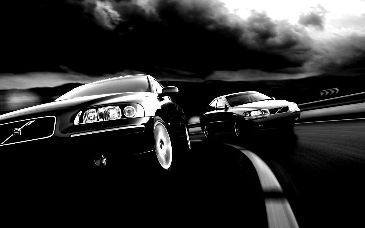 Два седана вольво на повороте обои
