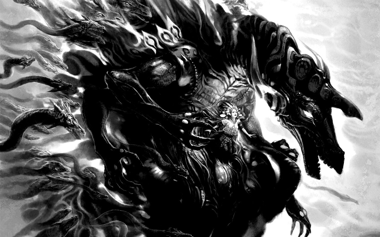 Демон похищающий девушку обои