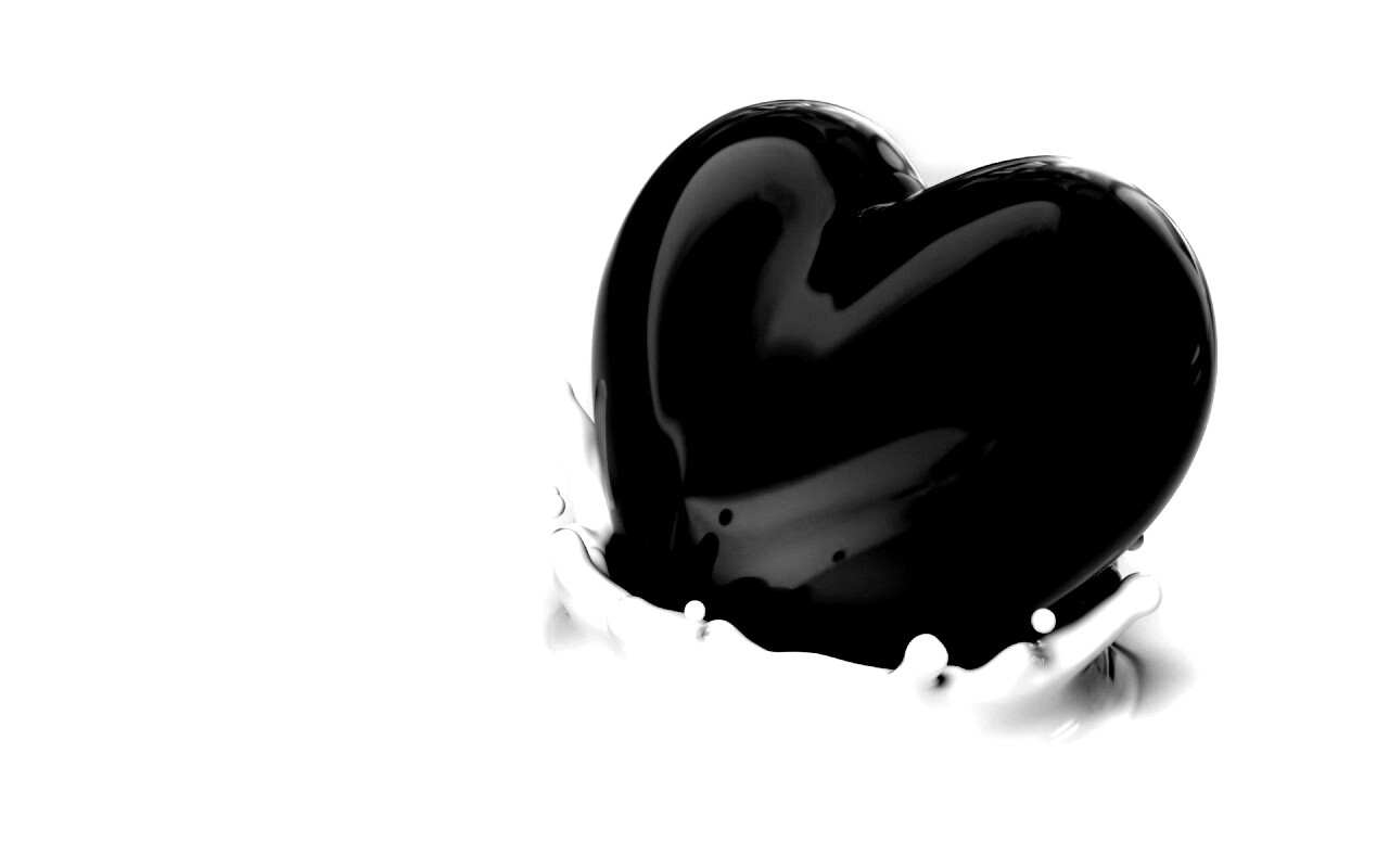 Шоколадное сердце в молоке обои