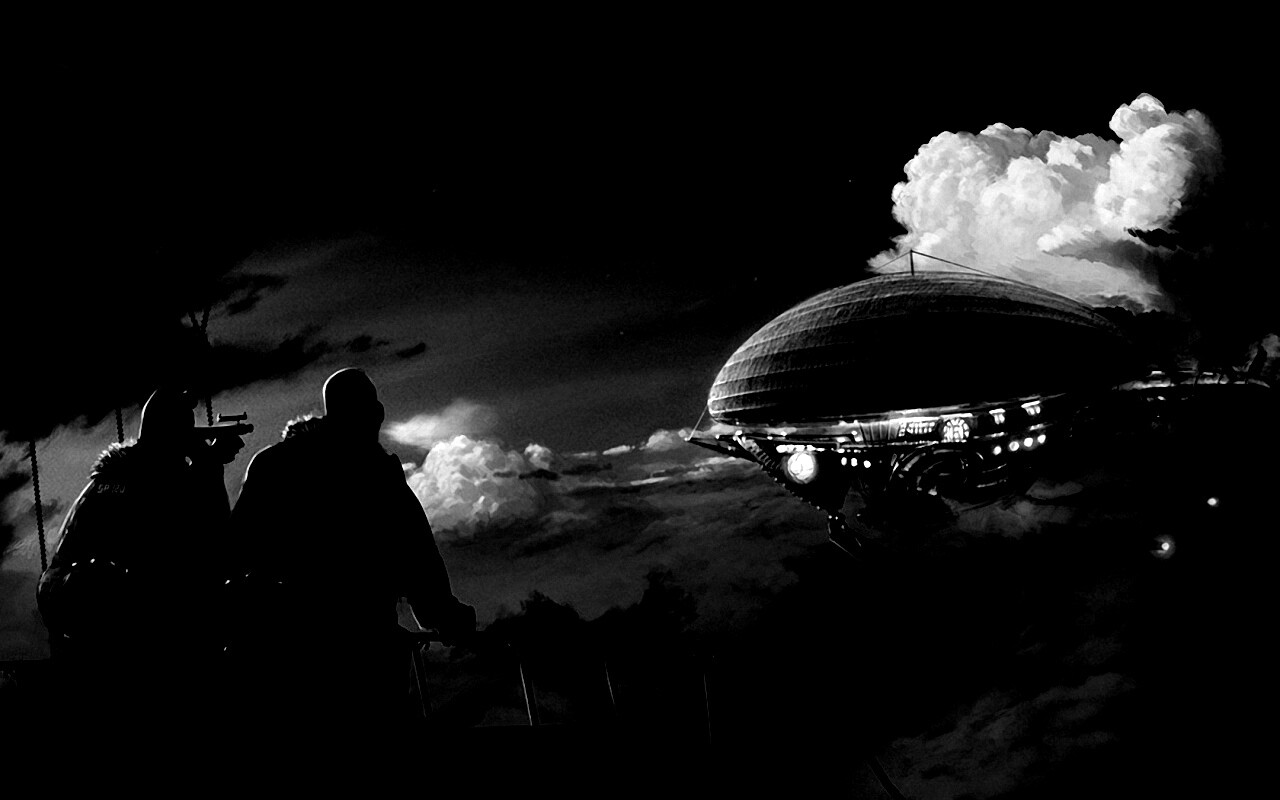 Инопланетный дирижабль обои