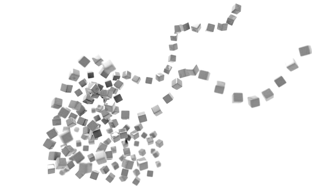 Сердце из кубиков обои